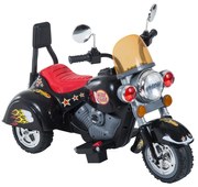 HOMCOM Motoretă Electrică Neagră pentru Aventurieri Mici, cu 3 Roți, Sunete și Lumini, 92x53x67cm | Aosom Romania