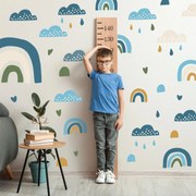 Autocolante de pădure - Curcubee și norii albastru