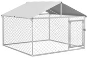 PawHut Cusca Joaca Exterior pentru Caini Mici/Mijlocii, Rezistenta cu Copertina Impermeabila | Aosom Romania