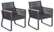 Set 2 buc. scaune de grădină Carisa (negru). 1035760
