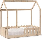 vidaXL Cadru pat tip casă pentru copii, 70x140 cm, lemn masiv de pin