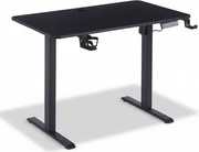 ELEVON WX-009 – Birou Reglabil Electric, Înălțime Reglabilă 72–118 cm, Blat Monobloc PAL de Înaltă Densitate 15 mm, Cadru Metalic din Oțel 65×45 mm, Panou Electronic, 140 × 60 cm, Negru