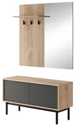 Perete de hol grafit din stejar jackson hickory BERGEN BGD104