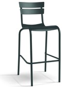 Set 4 scaune BAR aluminiu -HORECA- h 103 cm - GRI ANTRACIT