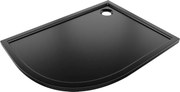 Mexen Flow cadă de duș semicirculară asimetrică slim dreapta 100 x 90 cm, negru mat - 46Q709010R