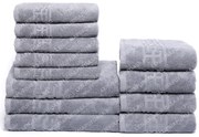 Set 12 Prosoape Maini Fata Corp, Bumbac 100%, 550g m ² - Gri