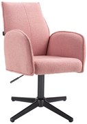 HR280CROSS Scaun Roz Pudra Boucle cu Bază Neagră