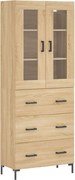 vidaXL Dulap înalt, stejar sonoma, 69,5x34x180 cm, lemn compozit