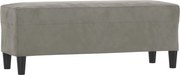vidaXL Bancă, gri deschis, 100x35x41 cm, catifea