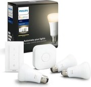 Set de bază Philips Hue STARTER KIT 3xE27/9W 2700K + Hue Bridge și comutator dimmer