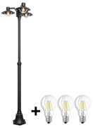 Lampă LED de exterior VEERLE 3xE27/60W/230V IP44 Brilagi