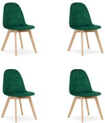 Set 4 Scaune Bucatarie/Dining Grace Verde Catifea