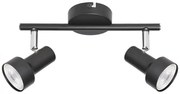 Aplica 2 spoturi design industrial metalica KONRAD negru 5323 RX
