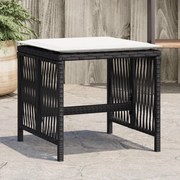 vidaXL Scaune de grădină cu perne, 4 buc. negru 41x41x36 cm poliratan