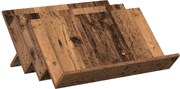 vidaXL Raft pentru reviste Lemn vechi 65 x 53 x 28,5 cm Lemn compozit