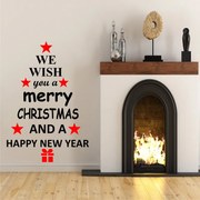 Sticker decorativ We Wish You a Merry Christmas