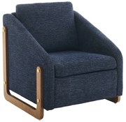 Scaun modern de accent pentru living, Albastru | Aosom Romania