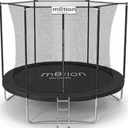 Trambulina 8ft cu scara, plasa interioara, culoare NEGRU