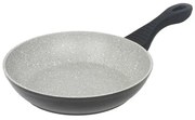 Tigaie Universală, 22 cm, Interior din Granit (Anti-Aderent), Mâner Ebonită, Bază 3 Straturi (Inducție), Negru