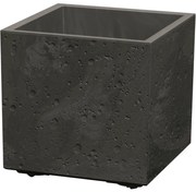 Ghiveci de flori SIERRA SQUARE BETON EFFECT 38,5cm , negru, M