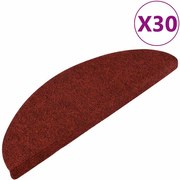 vidaXL Covorașe scară autoadezive 30 buc Roșu 56x17x3 cm