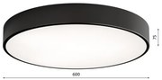 Plafonieră LED CLEO 69W 230V 4000K pr. 60 cm negru