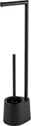 Suport pentru hârtie igienică și perie de toaletă STILK, 63 cm, negru