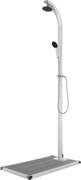 vidaXL Duș de grădină cu bază gri, 220 cm, aluminiu