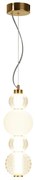 Pendul LED design modern Collar auriu, transparent, alb