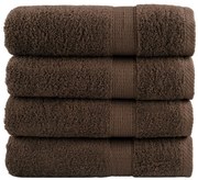 vidaXL Prosoape de mâini premium SOLUND 4 buc maro 50x100cm 600gsm