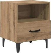 vidaXL Dulap de noapte cu sertar Stejar Artizanal 40 x 35 x 47,5 cm