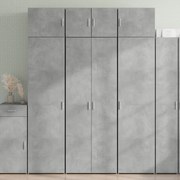 vidaXL Dulap înalt, gri beton, 70x42,5x185 cm, lemn prelucrat