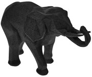 Decorațiune geometric Elefant, 25 x 15 cm, negru