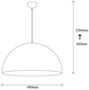 Lustră suspendată pe cablu SIVANI, 1xE27, 40W, 230V, Ø 60 cm, negru/cupru