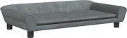 vidaXL Canapea pentru copii, gri închis, 100x50x26 cm, catifea