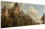Tablou - Jan van der Heyden, View Down a Dutch Canal, reproducere (120x50 cm)