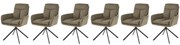 Set 6 scaune rotative K536 stofa olive
