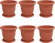vidaXL Ghivece pentru plante 6 pcs Roșu cărămidă Ø 26 x 21.5 cm