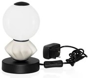 Veioza LED decorativa ceramica gri, alb, PALLINA