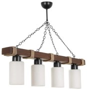 Candelabru cu lanț JASMIN 4xE27/40W/230V maro/alb