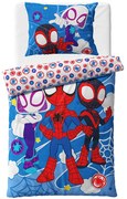 Carbotex Lenjerie de pat din microfibră Spidey Prietenii Minunați, 140 x 200 cm, 70 x 90 cm