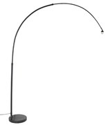 Lampa arcadă modernă neagră cu bază din marmură - XXL