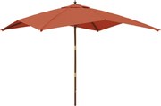 vidaXL Umbrelă de grădină stâlp din lemn, cărămiziu, 300x300x273 cm