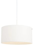 Lampă modernă cu pandantiv alb cu abajur alb 50 cm - Combi 1