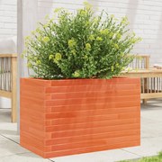 vidaXL Jardinieră grădină, maro ceruit, 70x40x45,5 cm, lemn masiv pin