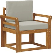 vidaXL Canapea de exterior Lemn de acacia solid și poliester
