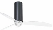 Lustra cu Ventilator si telecomanda TUBE FAN M LED negru/transparent