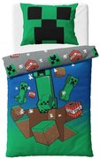 Lenjerie de pat pentru copii Minecraft CreeperExplode , 140 x 200 cm, 70 x 90 cm