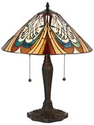 Endon 64163 - Lampă de masă Tiffany HECTOR, 2x E27/60W/230V, Ø 40 cm