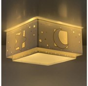 Plafonieră pentru copii MOONLIGHT 2xE27/60W/230V gri Dalber 63236E